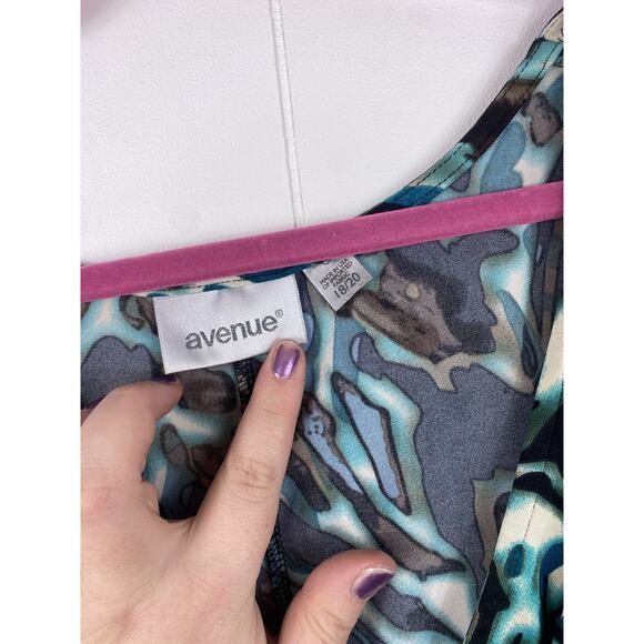 Avenue Maxi Animal Print Dress Size 18/20 Boho Hippie Gypsy Liquid Knit Summer - Picture 4 of 7